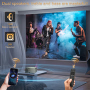 Everycom - RD829 - Beamer - Projector Beamer - Mini Meamer - 1920x1080dpi - Automatische focus - 5G - met WiFi - 12000lumens