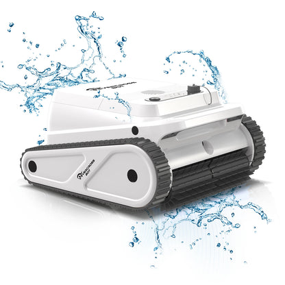 Zwembadrobot – Zwembadreinigingsrobot – Automatische Zwembadreiniger – Pool Cleaner – Wit – Viermotoren Systeem – 120 Min Batterijduur - QUORE