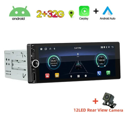 Carplay Radio – Autoradio – 1-DIN Radiosysteem – Android Autoradio – Multimedia Scherm – 6,86 Inch Touchscreen – Android 13 – Draadloos Apple CarPlay & Android Auto