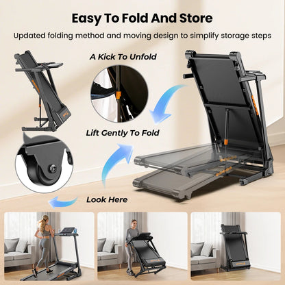 Loopband – Fitnessapparaat – Hardloopmachine – Treadmill – Wandelband – 3.0HP Motor – Inklapbaar Design