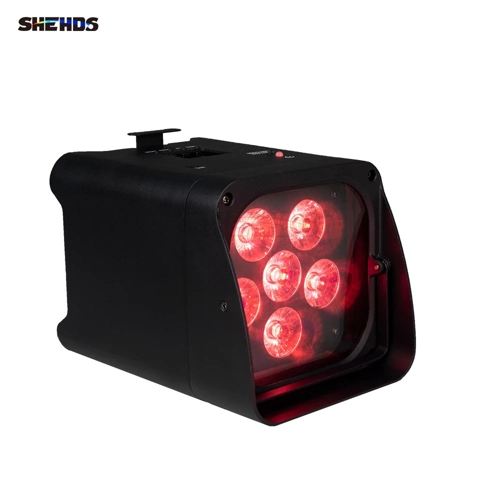 LED Par Lights – LED Stage Licht – DJ Verlichting – Party Lampen – Professionele LED Spots – Draadloze Wifi Afstandsbediening – Oplaadbare 8800mAh Batterij – Set van 4 met EU Plug - QUORE