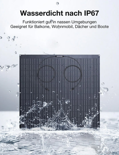 Flexibel Zonnepaneel – Ultrathin Zonnepaneel – Lichtgewicht Zonnepaneel – Mobiel Zonnepaneel – 480W Vermogen – Weerbestendig IP67 - 2 Stuks