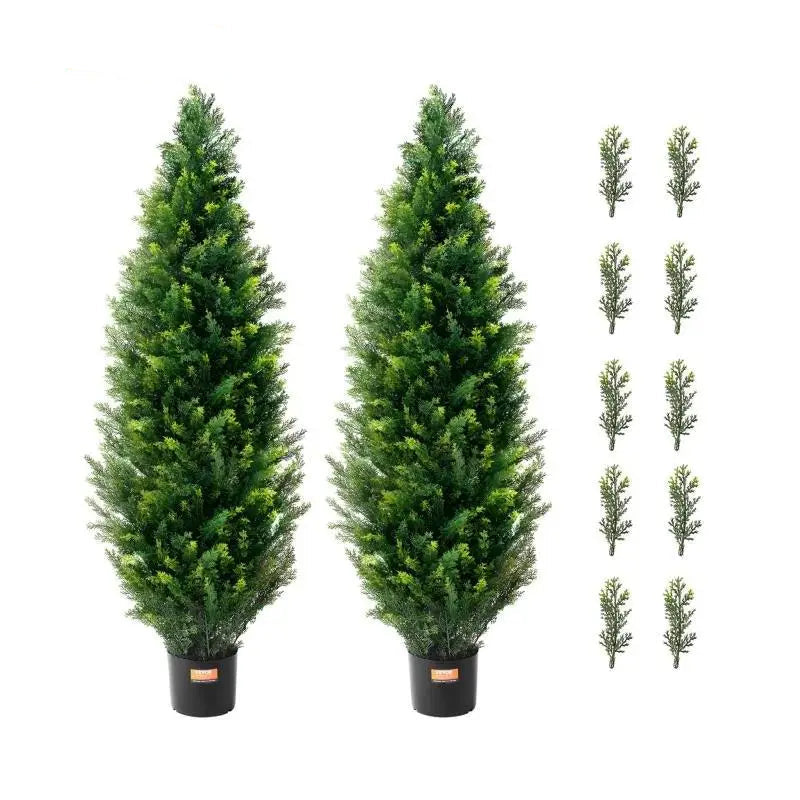 Kunstplant - Kunstplanten voor Binnen en Buiten - Kunstmatige Cedar - Topiary Boom - 91 cm - E Evergreen Sierboom voor Huisdecoratie - Kunsthaag