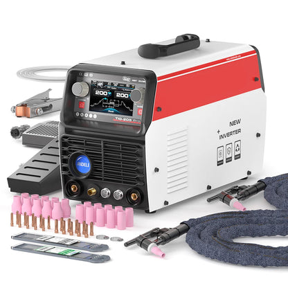 TIG Lasmachine – Multi-inverter – 10-in-1 Lasapparaat – MMA Lassen – Spotlassen – 4,3 Inch LCD-Scherm – Inverter Technologie