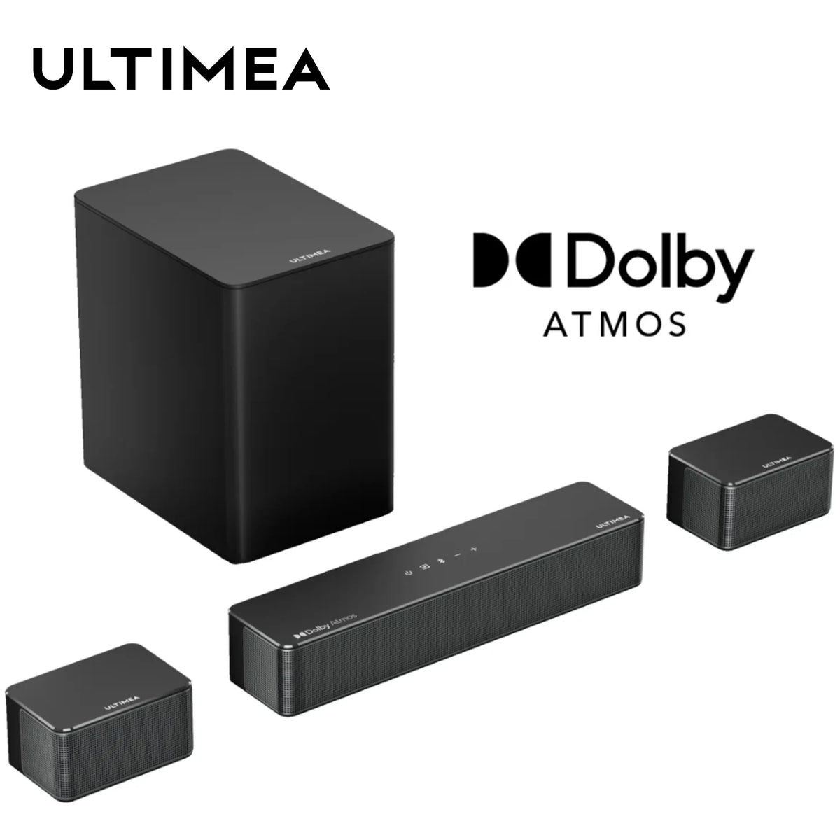 ULTIMEA 410W 5.1 Soundbar with Dolby Atmos, 3D Surround Soundbar for TV with Wireless Subwoofer, Home Theater TV Speakers - QUORE