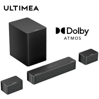 ULTIMEA 410W 5.1 Soundbar with Dolby Atmos, 3D Surround Soundbar for TV with Wireless Subwoofer, Home Theater TV Speakers - QUORE