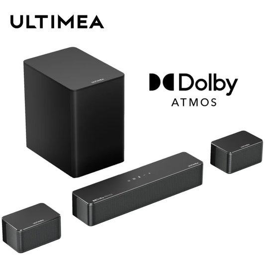 ULTIMEA 410W 5.1 Soundbar with Dolby Atmos, 3D Surround Soundbar for TV with Wireless Subwoofer, Home Theater TV Speakers - QUORE
