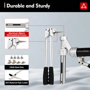 Clamping Tool - Optional Dies - Flexible Handle - High Work Efficiency - Hydraulic Sliding Sleeve Tool - Hand Tool - Suitable for Pipes - Silver/Black