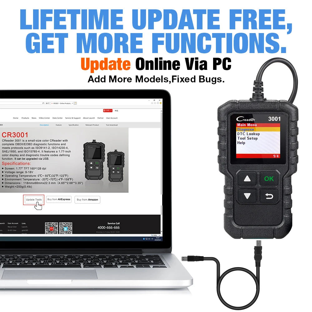 OBD Scanner - OBD2 - Auto Scanner - Auto uitlezen - Diagnose Apparatuur voor Auto's - OBD2 Auto Diagnose Scanner - Check Engine Reader - Multitaal - Gratis Updates - QUORE