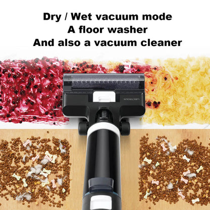 Draadloze Vloerreiniger – Nat-Droog Reiniger – 3-in-1 Stofzuiger – Veger – 14 Kpa Zuigkracht – 600 Ml Watertank