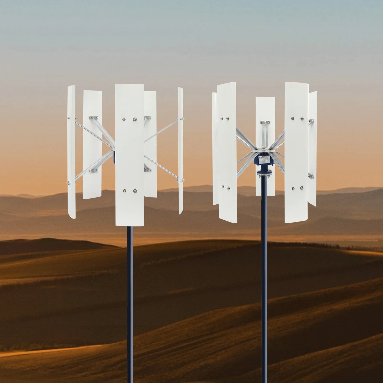 Verticale Windturbine – Windgenerator – Windmolens – Duurzame Energie – 500W Vermogen – Stil – Weerbestendig - QUORE