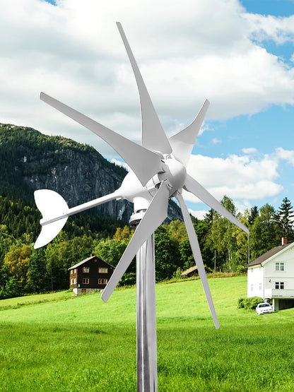 Windturbine – Windgenerator – Windmolen – Duurzame Energie – 3000W – Hybride Zonnestroom – Off-Grid Energie – Fiberglass Bladen – IP54 Beschermd - 12V - Met Gratis Controller