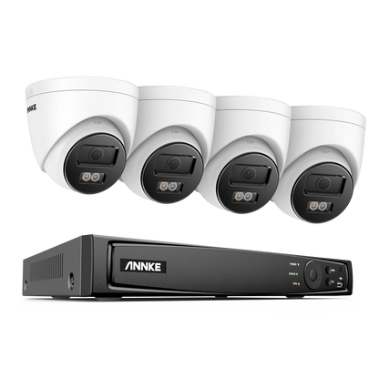 8-Kanaals NVR Beveiligingssysteem – CCTV Camera Set – IP Bewakingscamera – 4K Ultra HD Beveiliging – Surveillance Kit – Mens & Voertuig Detectie – 8MP Resolutie