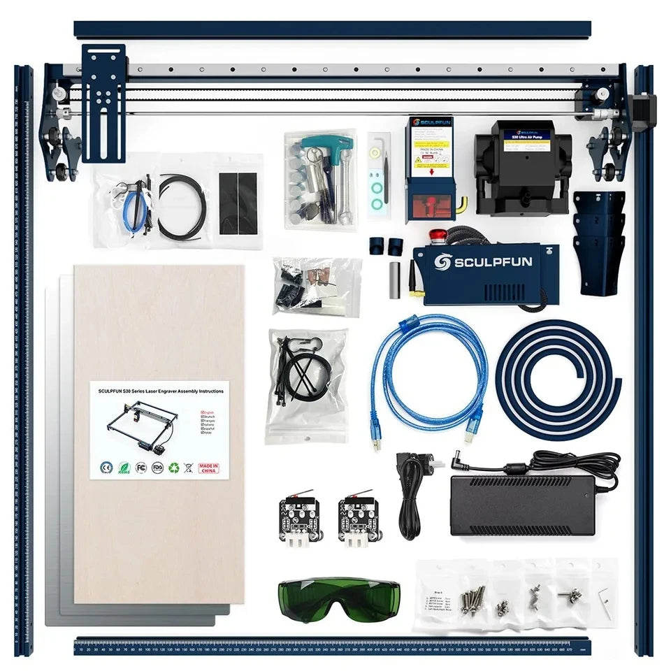 Lasergraveermachine – Lasergraveur – Laser Cutter – Graveermachine – Graveur – 600 X 600 Mm Werkoppervlak – 22W Laserkracht – Aluminium Frame
