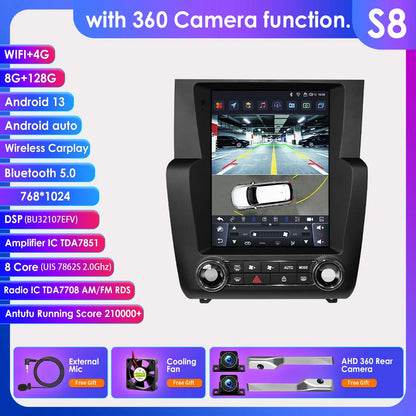 2Din Android Autoradio – Navigatiesysteem – Multimedia Speler – Autostereo – GPS Systeem – S8 Variant Met 9,7” QLED Scherm – Ingebouwde 360° Camera
