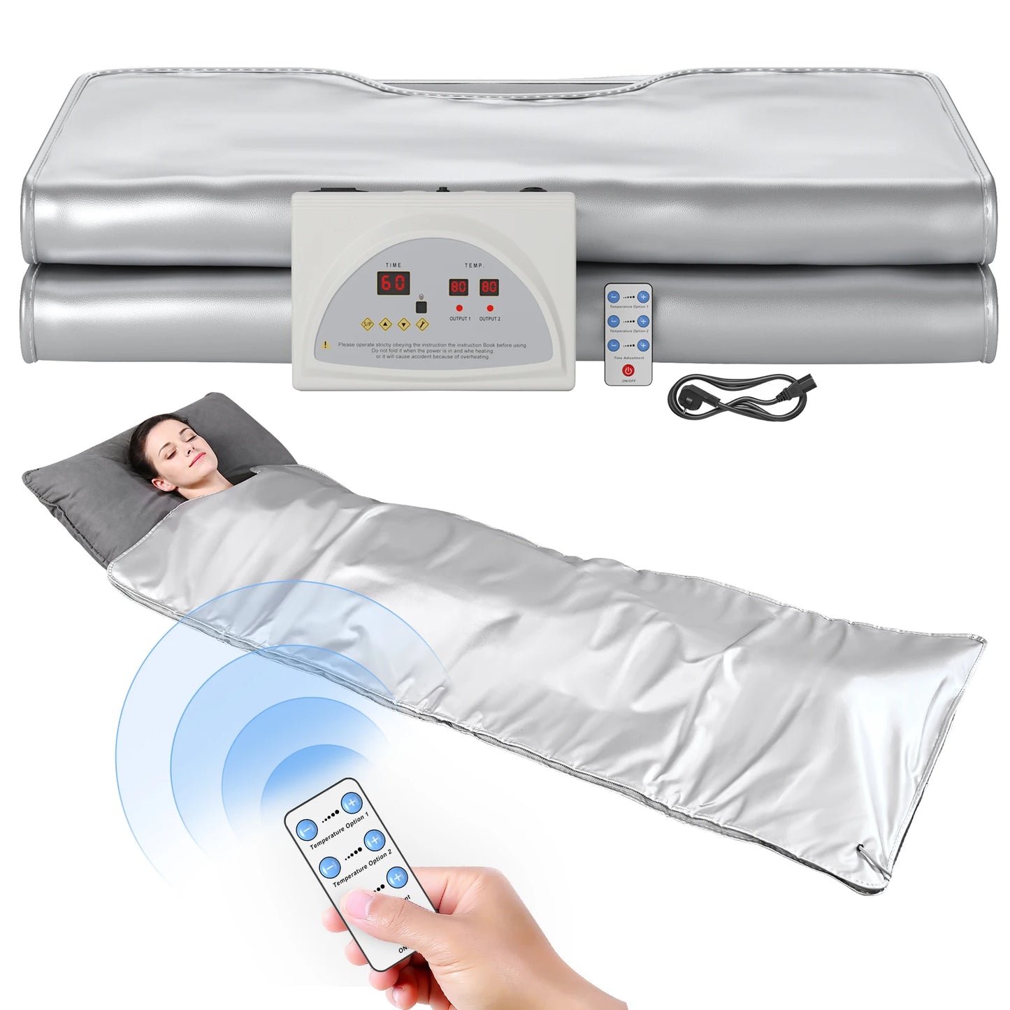 Draagbare Sauna Blanket – Infrared Sauna – Detox Sauna – Ontspanningsdeken – Warmtedeken – Instelbare Temperatuur – Waterafstotend Material