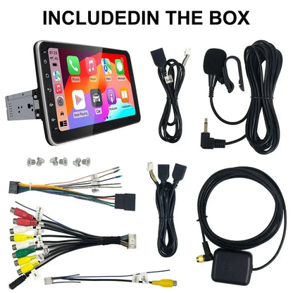Autoradio – Multimedia Speler – Android Radio – 1 DIN – Touchscreen – 10 Inch Rotatie Scherm – Bluetooth 5.0 – Apple CarPlay & Android Auto