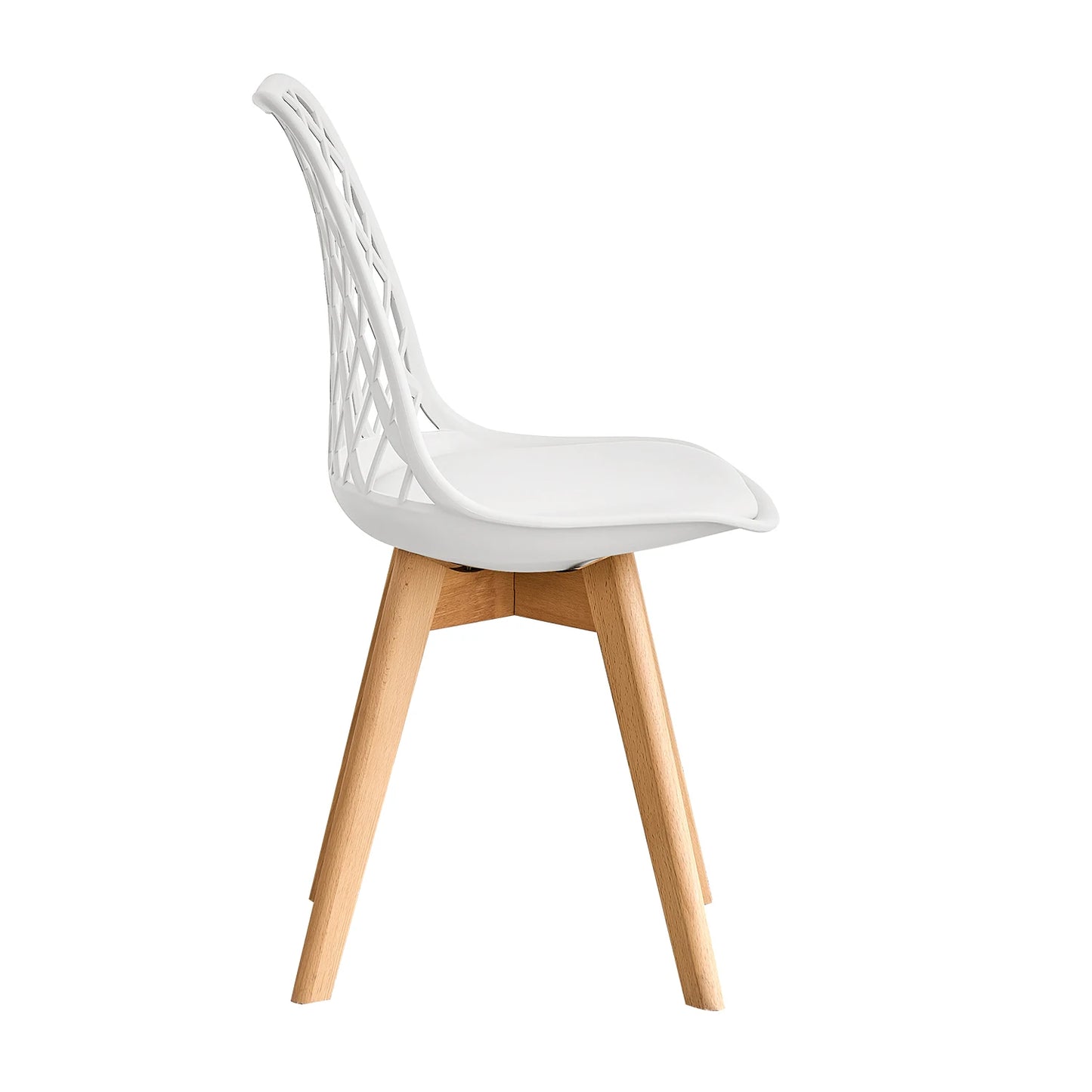 Set of 4 / 6 Modern Mesh Back Dining Chair with Solid Wood Legs and Upholstered Cushions, for Dining Room/Bedroom, Cafe Chair