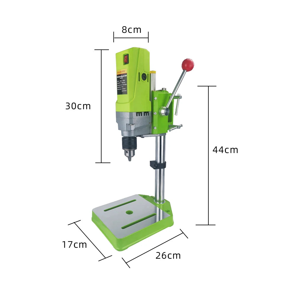 Boor Pers Machine  - Boordiameter 13mm - Ideaal Voor Grote En Kleine Projecten -  220V - 710W - 2800 tpm - Greon - QUORE