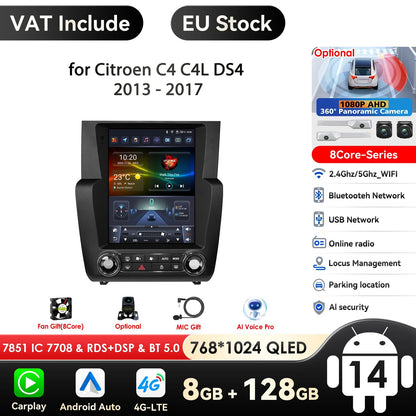 Autoradio – 2DIN – Android Auto – Carplay – Multimedia Speler – 9,7 Inch Scherm – GPS Navigatie – AI Intelligentie