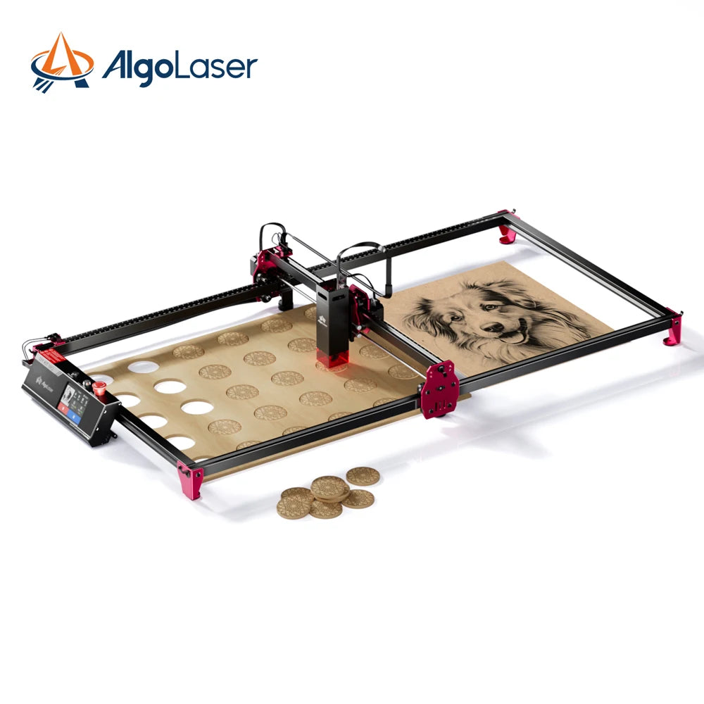 Algolaser DIY Table 40*43cm CNC Laser Cutter Engraver 3.5” Touch Scree Phone&WiF Metal Wood CNC Lase Cutting Engraving Machine
