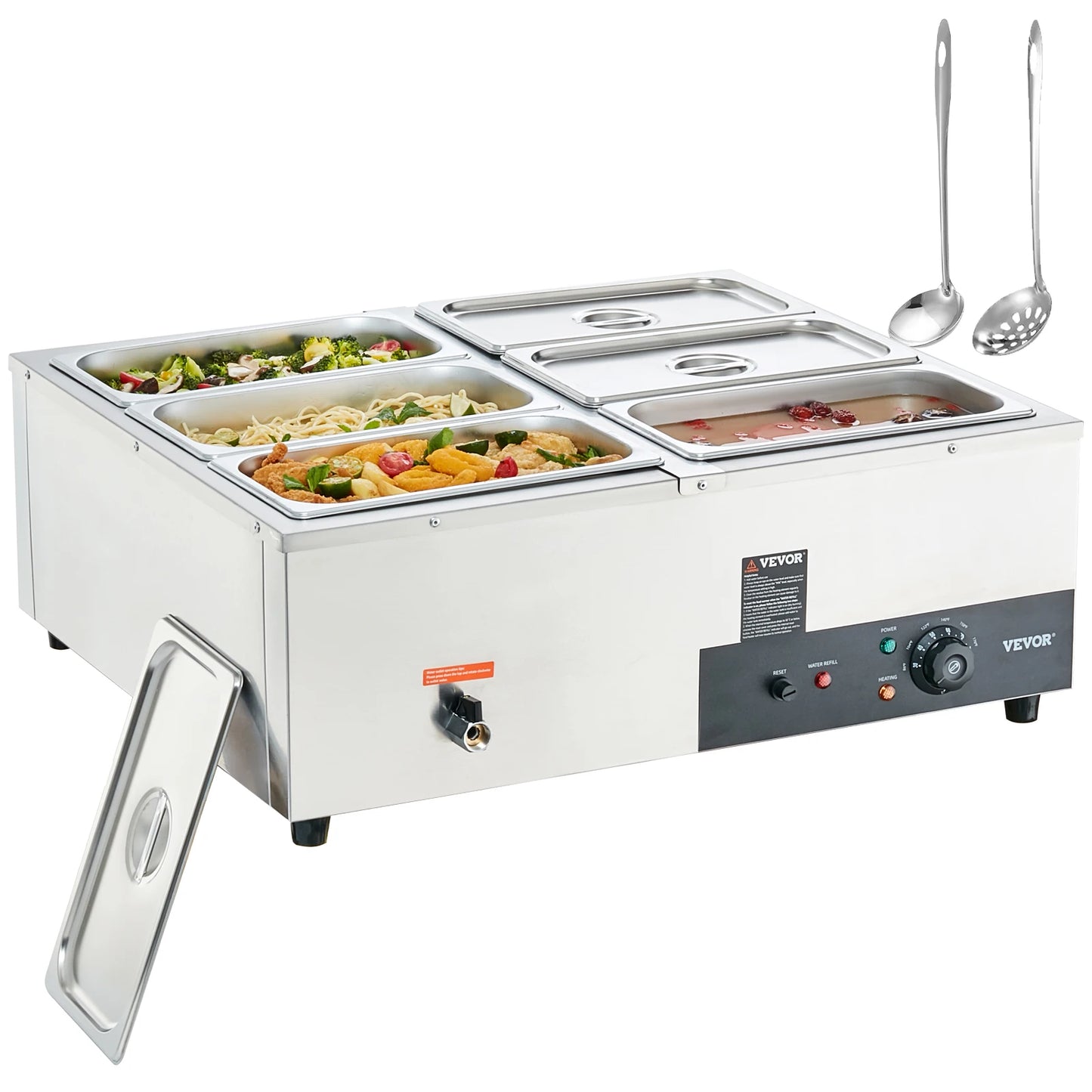 Warmhoudbak - Buffetwarmer - Voedselwarmer - 1x24QT - 1200W  -  Frietwarmhoudbak – Elektrische Bain-Marie Horeca