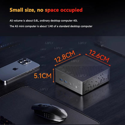 Mini Desktop – Mini Pc – Compacte Computer – Kleine Pc – Desktop Pc – AMD Ryzen 5 6600H – 16 GB RAM & 1 TB Opslag