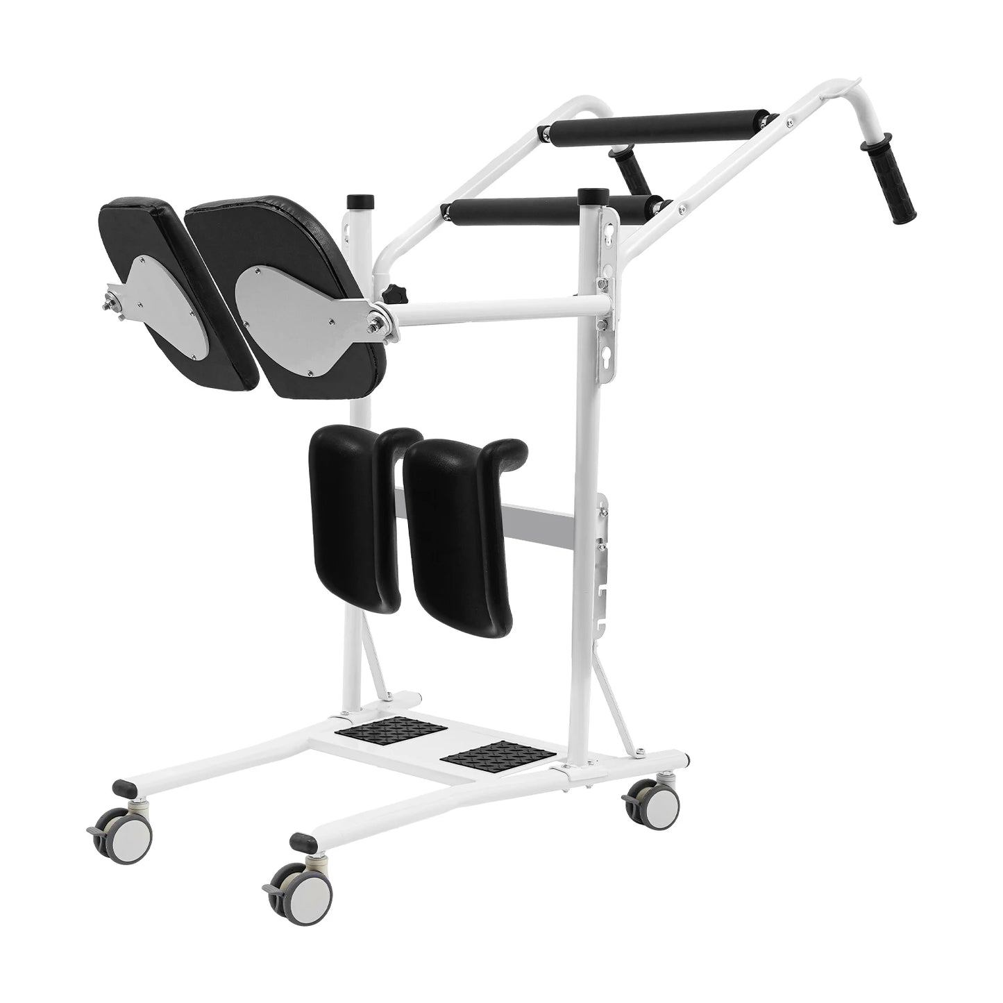 Sta-op Hulpmiddel – Sta-op Lift – Overplaatsingslift – Opstandhulp – Transferlift – Zitting en Kniestunen Verstelbaar – Max Draagkracht 120 kg – Carbonstaal Zwart - QUORE