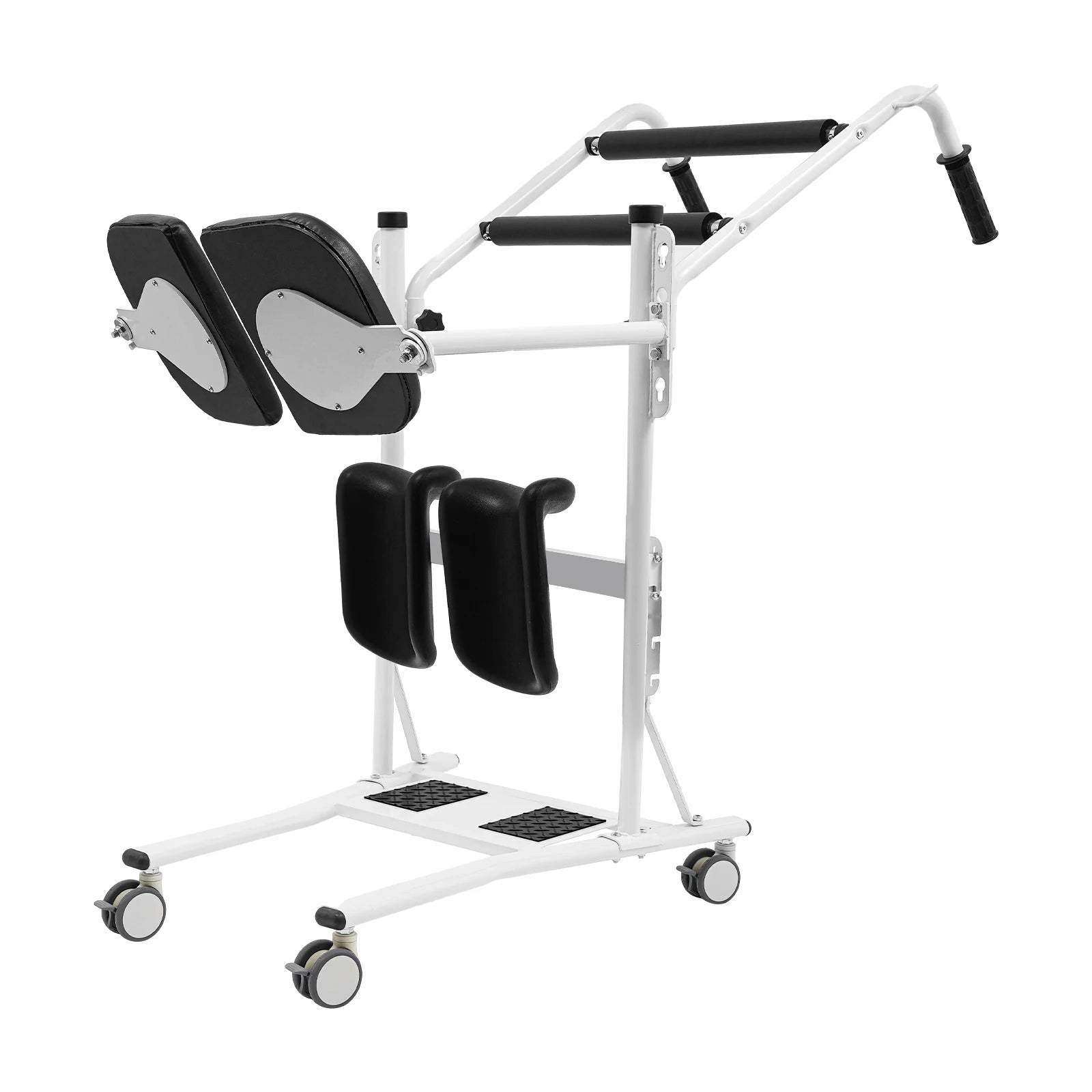 Sta-op Hulpmiddel – Sta-op Lift – Overplaatsingslift – Opstandhulp – Transferlift – Zitting en Kniestunen Verstelbaar – Max Draagkracht 120 kg – Carbonstaal Zwart - QUORE