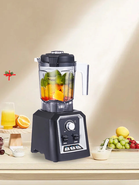 BioloMix Automatic Program Professional Kitchen Smoothie Blender BPA FREE 2L Low-profile Jar Food Mixer Juicer Ice Crusher