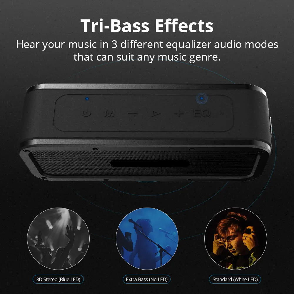 Speaker - Speaker Cables - Bookshelf Speaker - Speakers for PC - BT 5.0 - NFC - 40W - 15H Playtime - IPX7 - Black