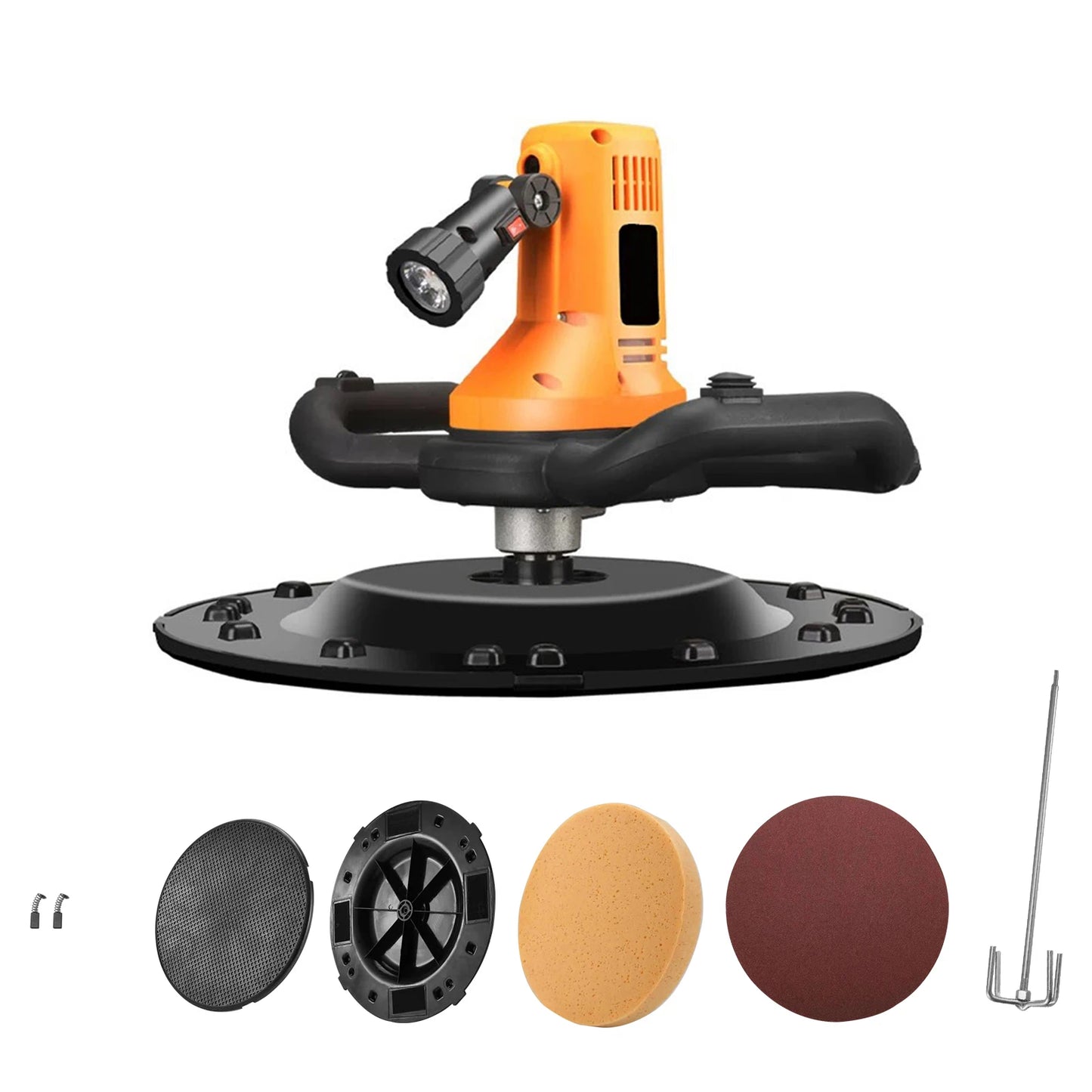 Elektrische Pleistermachine – Cementmixer – Beton Egaliseermachine – Spackspuiter – Wandpolijstmachine – Gele Variant – 1700W Krachtige Motor – Variabele Snelheid 80-600 RPM