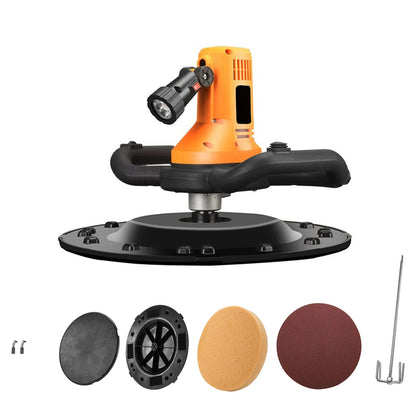Elektrische Pleistermachine – Cementmixer – Beton Egaliseermachine – Spackspuiter – Wandpolijstmachine – Gele Variant – 1700W Krachtige Motor – Variabele Snelheid 80-600 RPM