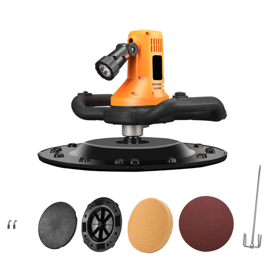 Elektrische Pleistermachine – Cementmixer – Beton Egaliseermachine – Spackspuiter – Wandpolijstmachine – Gele Variant – 1700W Krachtige Motor – Variabele Snelheid 80-600 RPM