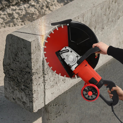 Elektrische Betonzaag – Betonzagen – Steenzaag – Diamantzaag – Watergekoeld Zaagblad – 4000W Motor – Instelbare Zaagdiepte