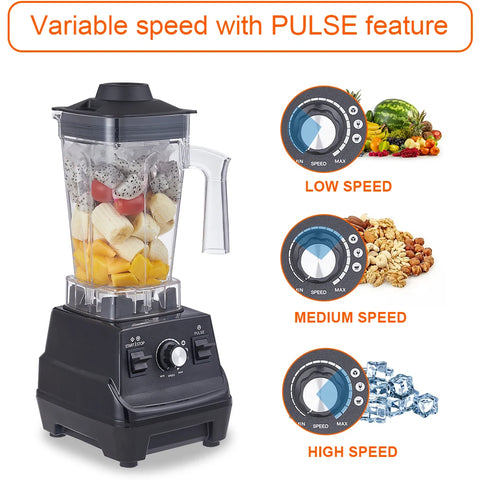 Blender - Smoothie Blender - Blender to go - Smoothie Makers - Smoothie maker - 1800W - BPA-free 1.8L and 0.6L Dual Jar - Black