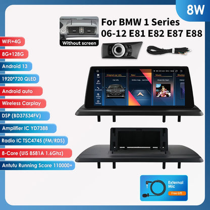 Multimedia Autoradio – Autoradio Met Scherm – 2DIN Speler – Auto Entertainment – Navigatiesysteem – 10,25" Touchscreen – Android 13 – 8GB RAM 128GB Opslag – CarPlay & Stuurwielbediening – Noscreen Variant