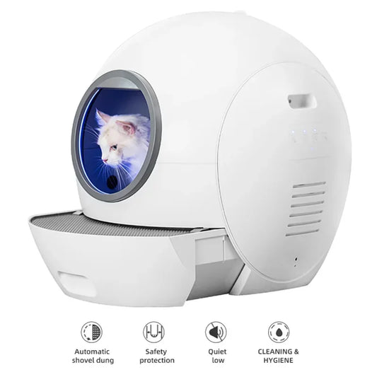 Slimme Kattenbak - Automatische Kattenbak - Zelfreinigende Kattenbak - Kattenbak - 60L - Extra Grote - Geurcontrole - voor Katten