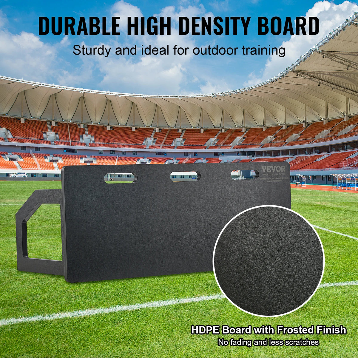 Rebounder - Rebounder Voetbal - Rebounder Bord Voetbal - Voetbal - 45X18 inch - met 2 hoeken Rebound - Opvouwbaar en draagbaar - HDPE Kickback Rebound Board - QUORE