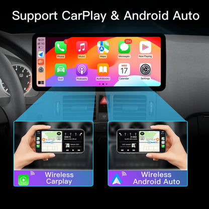 Autoradio – Multimedia Systeem – CarPlay Autoradio – Android Auto Radio – 12.3 Inch Touchscreen – Android 14 – Draadloos CarPlay – 4G GPS Navigatie