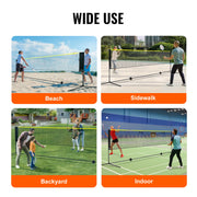 Badmintonnet - Badmintonnet outdoor - Tennisnet - Badminton - 20 voet breed - Verstelbaar - Set - Palenstandaard