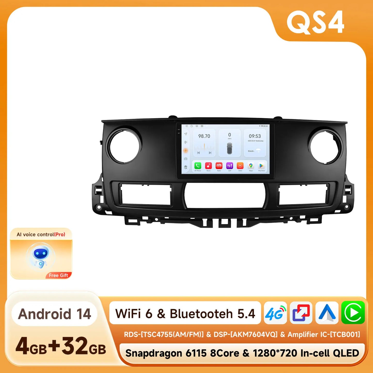 Hizpo Snapdragon Carplay Ai Systems Android Car Radio for Renault Master 2003 - 2011 Multimedia Video Player Gps Autoradio Rds