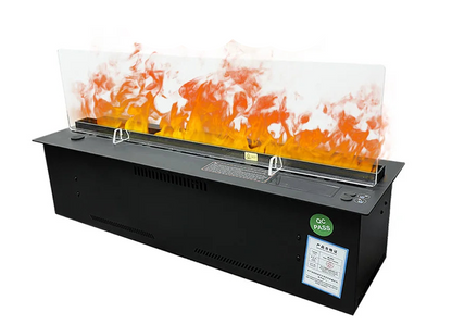 Inbouw Water Vapour Haard – Elektrische Haard – Waterdamp Haard – Ultrasone Mist Haard – LED Vlam Haard – Automatische Wateraanvulling – 1000mm Roestvrij Stalen Tank