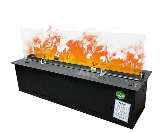 Aroma Mist Haard – Misthaard – Luchtbevochtiger – Sfeerkachel – Vlameffect Haard – 1200 mm Lengte – Automatisch Waterbeheer – Knisperend Houtgeluid