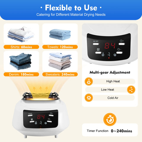 Elektrische Wasdroger - Smart Droogrek - Hangende Kleding Droger - Droger Voor Kledingkast - Warme Lucht Droger - QUORE