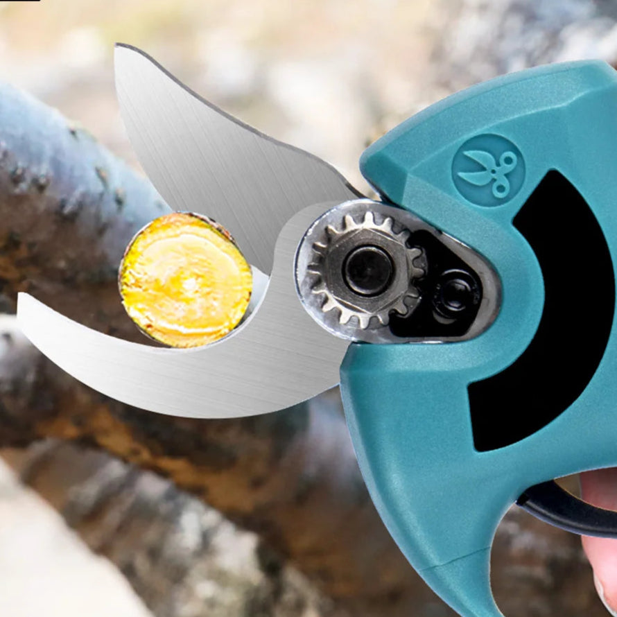 Elektrische Snoeischaar - Takkenschaar - Takkenzaag - Snoeizaag - Accu - 30MM - Borstelloze - Snijdiameter - met 4 Snelheden - 18V 2x Accu & EU Stekker - voor Fruitbomen en Bonsai