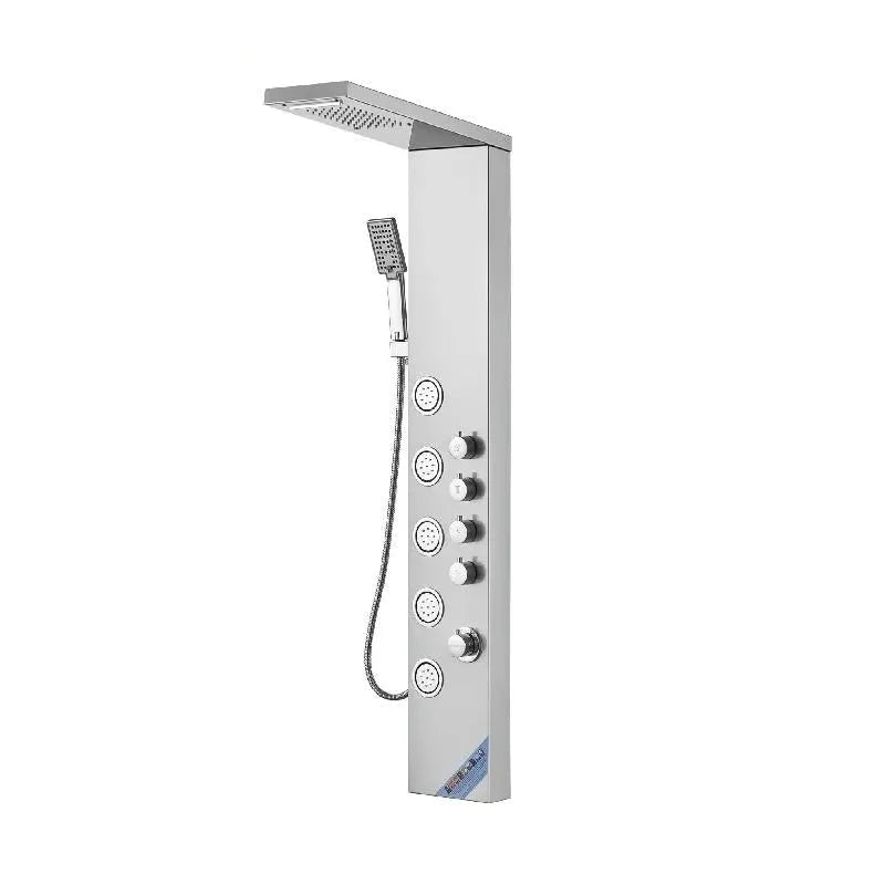 Douchepaneel – Douchepaneel Met Massagejets – Handdouche – Regenfunctie – Watervalmodus – Roestvrij Staal – 4-In-1 Multifunctioneel