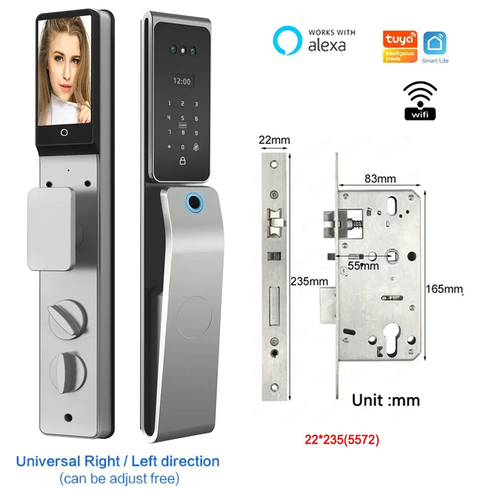 Smart deurslot – Slimme Deurslot – Elektronisch Slot – Vingerafdrukslot – Toegangscode Slot – 8 Manieren Om Te Ontgrendelen – IP67 Waterdicht Aluminiummateriaal - 22x235 - 5572 insteek