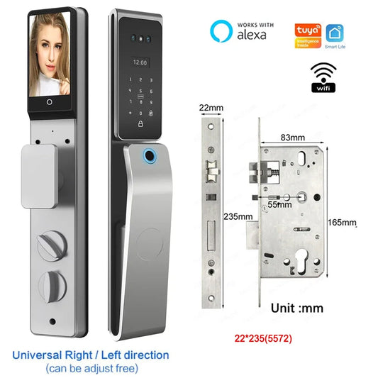 Smart deurslot – Slimme Deurslot – Elektronisch Slot – Vingerafdrukslot – Toegangscode Slot – 8 Manieren Om Te Ontgrendelen – IP67 Waterdicht Aluminiummateriaal - 22x235 - 5572 insteek