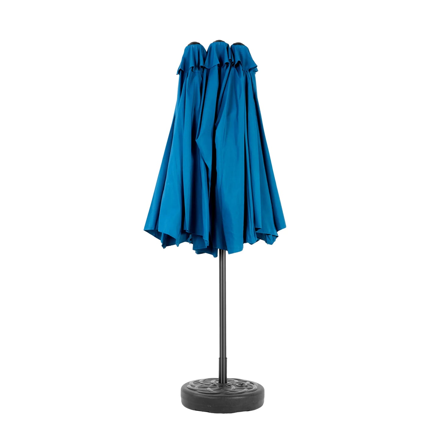 Terrasparasol – Parasol – Zonnescherm – Schaduwdoek – Grote Afmeting Van 4,5 Meter – 12 Stalen Baleinen – Rvs Paal – Handkurk Bediening